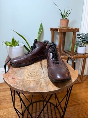 Galizio Torresi Galileo Sport Mens EU 47 Brown Leather Lace Up Shoes Italy